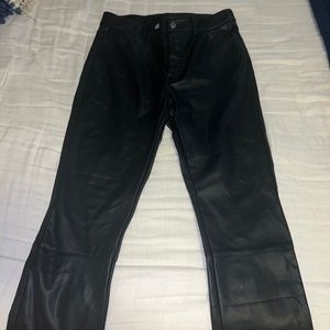 H&M Black Faux Leather Pants Size 6
